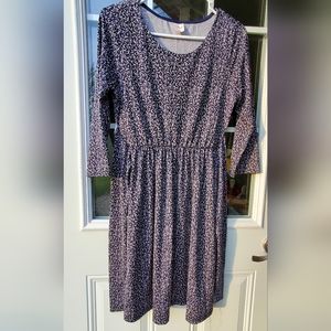 Three quarter sleeve knee length dress